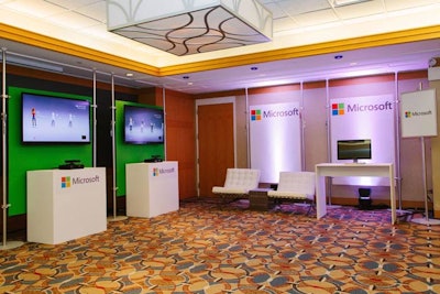 Graphics, TVs, signage, lighting for Microsoft