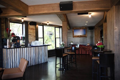 Private second floor bar in open and airy loft style space