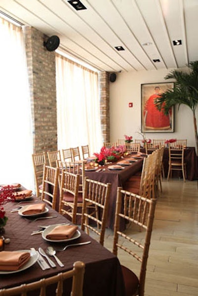 The semi-private Verando provides a light and airy space for events