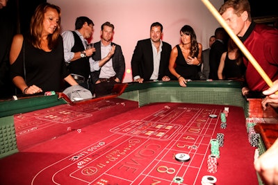 Bring in casino tables to create a unique Vegas style experience for guests