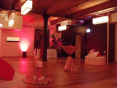 Host an upscale bachelorette party with custom lighting and lounge furniture