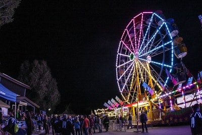 Carnival rides were part of the evening festivities.