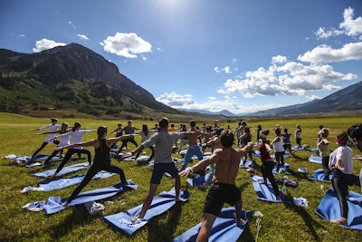 Visitors participated in a variety of fitness opportunities such as running, mountain biking, and yoga.