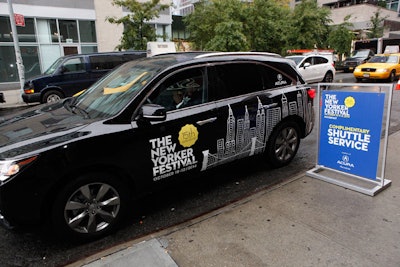 As part of its sponsorship, Acura used its vehicles to transport more than 1,000 festivalgoers between event venues.