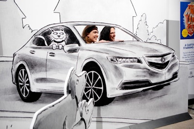 An Acura activation at one festival venue included photo ops inspired by New Yorker cartoons.