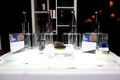 Elit by Stolichnaya served caviar at the Friday-night party.