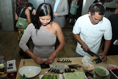 Guests work alongside Sunda's chef team in interactive cooking classes