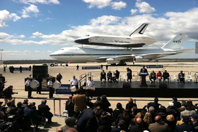 Arrival of the Space Shuttle in New York