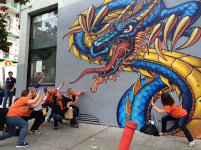 Corporate hunters go Game of Thrones on a mural
