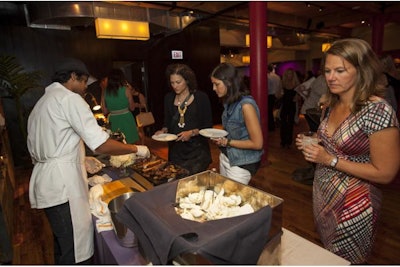 Guests can choose their own proteins and toppings at our Bao Bun station