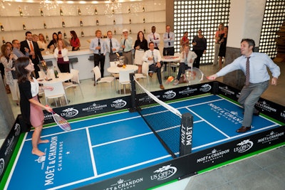 Möet and Chandon's corporate activation event. The event was geared toward their sponsorship of the US Open.