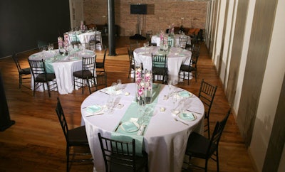 Customize linens for a bridal shower in our private second floor room