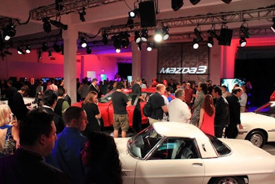 Center548's dynamic space is large enough to house multiple cars at automotive events.
