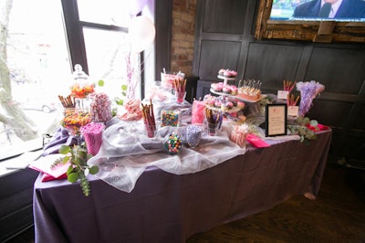 Gorgeous sweets tables can be created to match your event theme