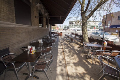 Host your event on our patio with views of Wrigley Field