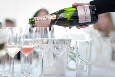 Close up product photography of a wine and champagne tasting at the Magic Room of the LVMH Tower in Midtown, New York City. A corporate event was held for LVMH's employees to educate them about the Möet Hennessy portfolio.