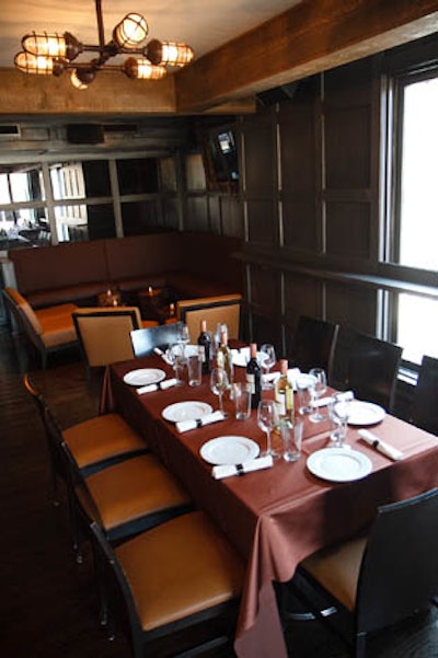 An elegant yet comfortable seated dinner in the private second floor space