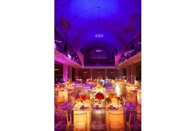 A formal corporate event at Ellis Island