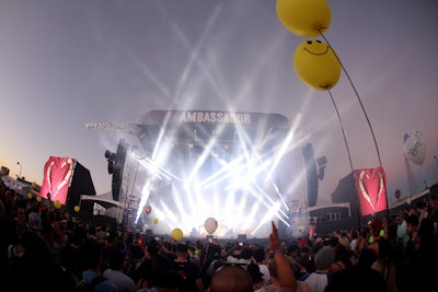 A thick crowd turned out at the Ambassador Stage, one of multiple stages within the festival's 15-block footprint.