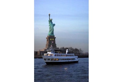 Boat exterior and the Statue of Liberty