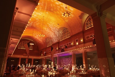 Candle lite creates an intimate atmosphere for any corporate event.