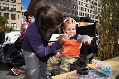 Kids could get complimentary face painting from a station provided by Union Square Partnership.