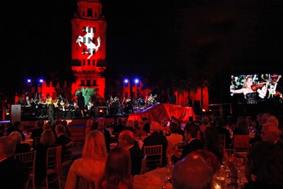 Ferrari celebrated 60 years in the United States with a weekend takeover of the city of Beverly Hills. For a gala at City Hall, on-brand red lighting illuminated the space.