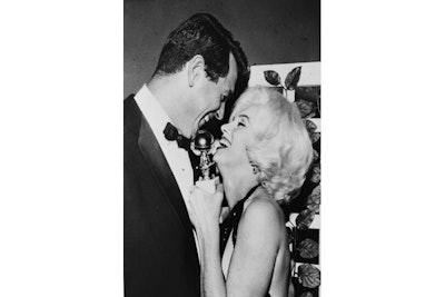 Marilyn Monroe and Rock Hudson at the Golden Globes in 1962