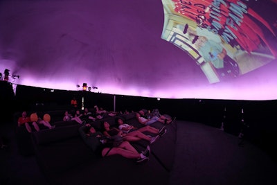 A PostSecret exhibit filled Container Park's geodesic dome.