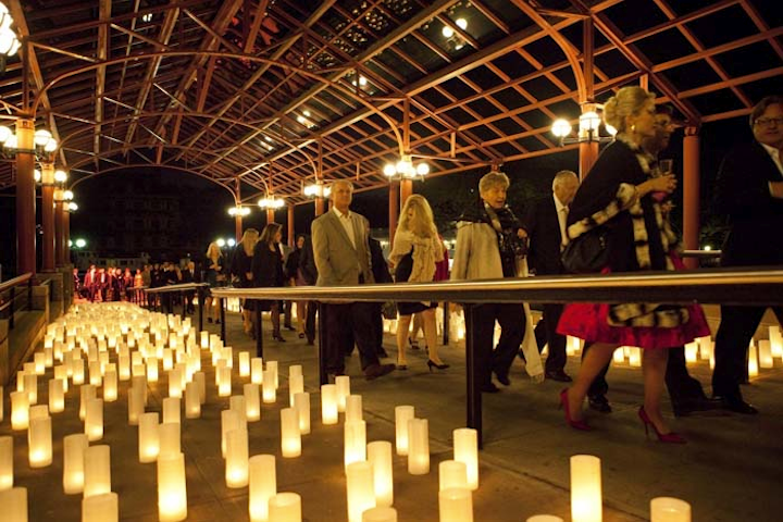 Guests entering