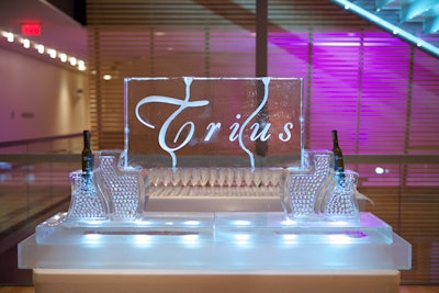 Sponsor Trius Winery at Hillebrand offered ice wine from an ice bar.