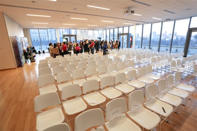 6th floor rooftop space with presentation seating