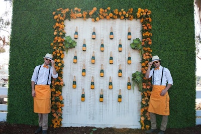 Bottles served as decor throughout the event's design.