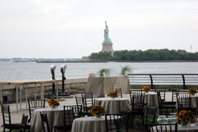 View from an outdoor cocktail event