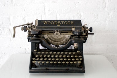 Woodstock typewriter, price upon request, available nationwide from Patina