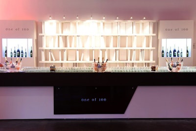 Custom built bar for Maserati & Zegna One of 100 event