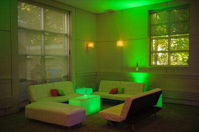 Lounge furniture with up lighting