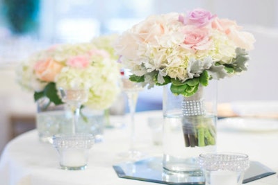 Wedding, floral and bling arrangement