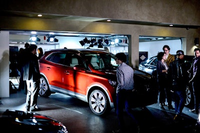 Lincoln vehicles were on display in the home's open garage.