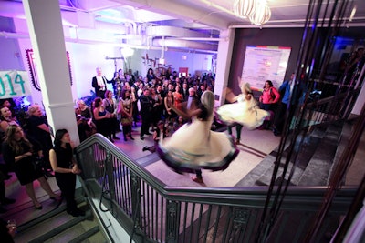 The mezzanine offers a great view of performances