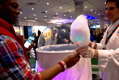 Spin-Spun served cotton candy on illuminated sticks to hundreds of attendees.