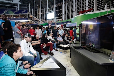 In a lounge-like setting, Tech Bash attendees tried out the latest in gaming from Alienware.
