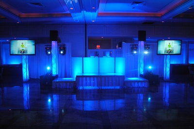 All blue set up for an event