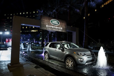 At the Pacific Design Center, Land Rover fashioned an all-terrain course to show off its new vehicles.