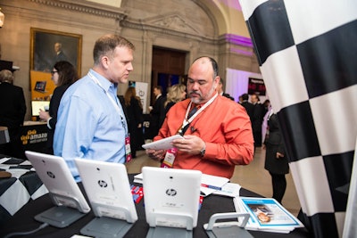 HP engaged attendees with video games they could play on tablets or more traditional screens.