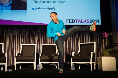 Internet-video-sensation-turned-motivational-speaker Judson Laipply provided an entertainment break in the afternoon and drew parallels between the evolution of dance—the name of his viral video—and the evolution of technology.