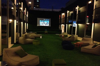 The Greet Lawn with a movie screen