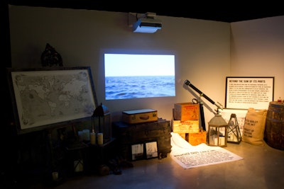 In one corner of the venue a video explained the brand's history. A map and nautical decor to reflected its introduction to a worldwide audience by ship captains who carried it around the globe.