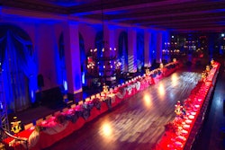 For FX's American Horror Story: Freak Show premiere, guests dined in dramatic fashion at long tables facing each other.