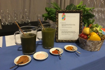 The Liquid Garden works with caterers to offer fresh, organic raw juice at events.